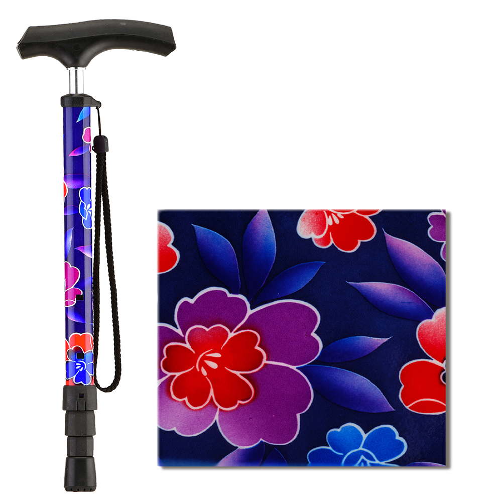Compact Travel Cane Maui Flower with Swatch